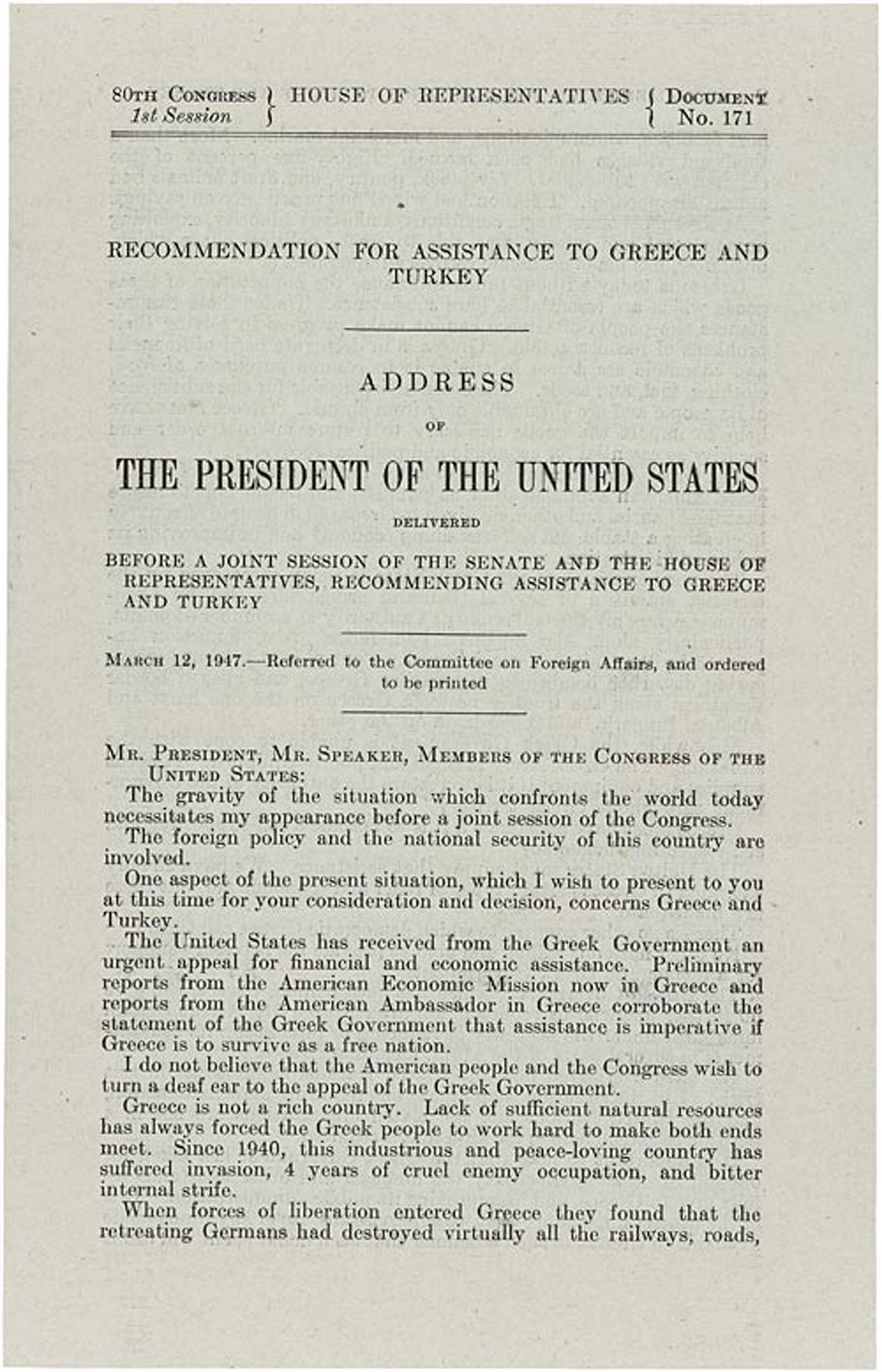 Truman Doctrine historical image 1