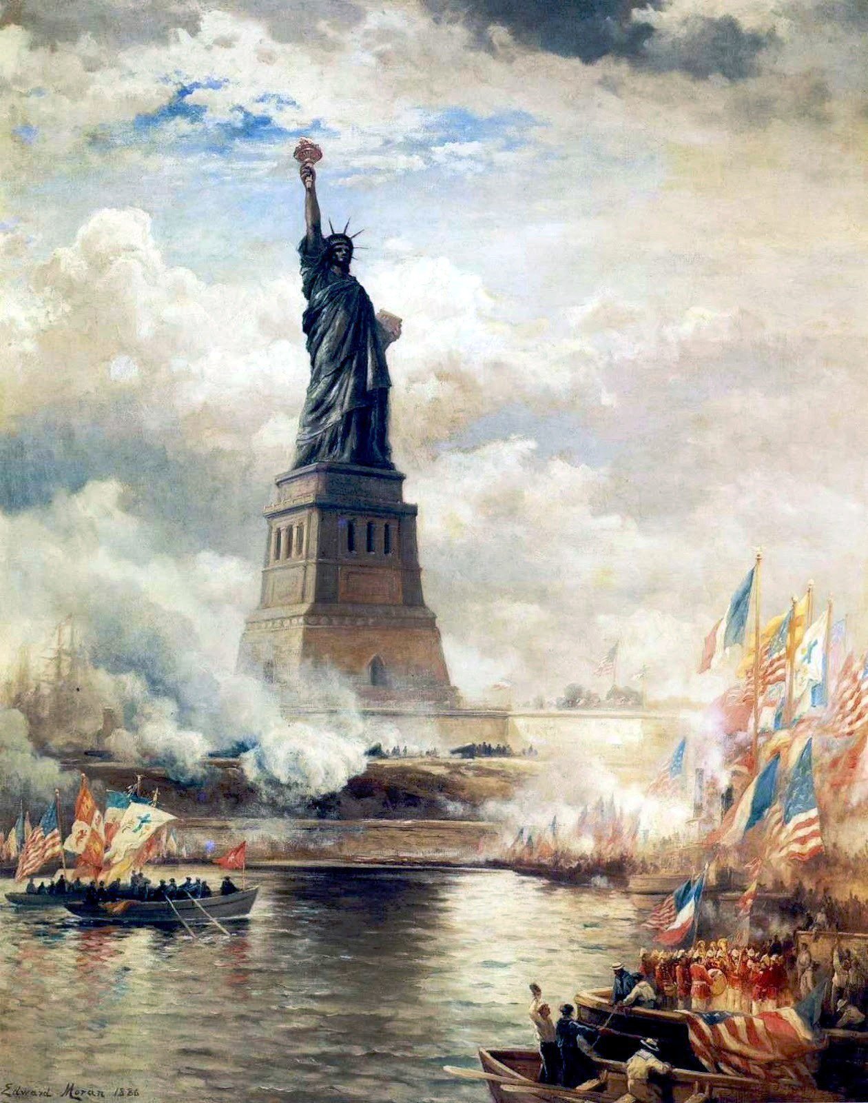 Statue of Liberty Dedicated historical image 1